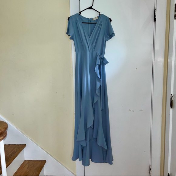 Altar’d State // Springvale Light Blue Flutter Sleeve Maxi Dress - Picture 2 of 10